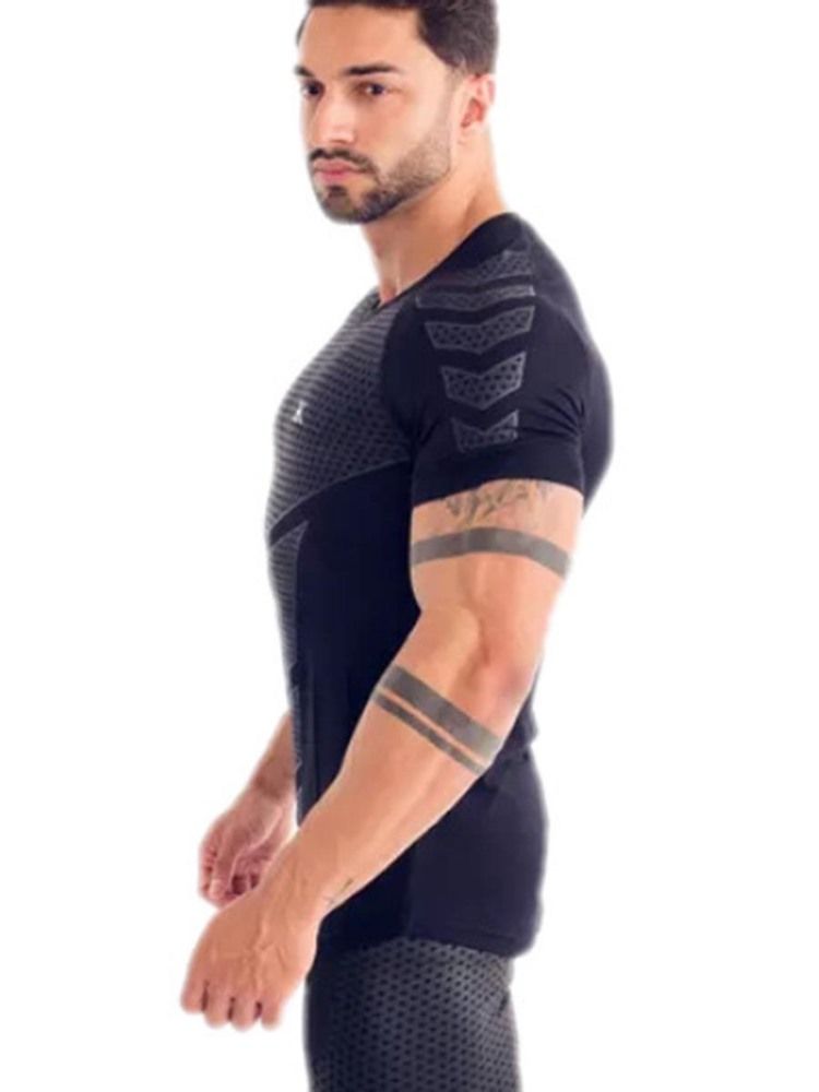 Miesten Hengittävä Nopeasti Kuivuva Pullover Gym -t-paita