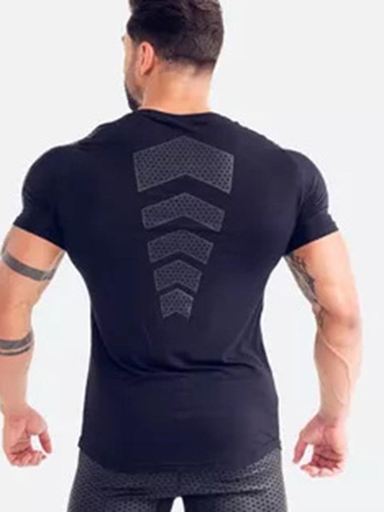 Miesten Hengittävä Nopeasti Kuivuva Pullover Gym -t-paita