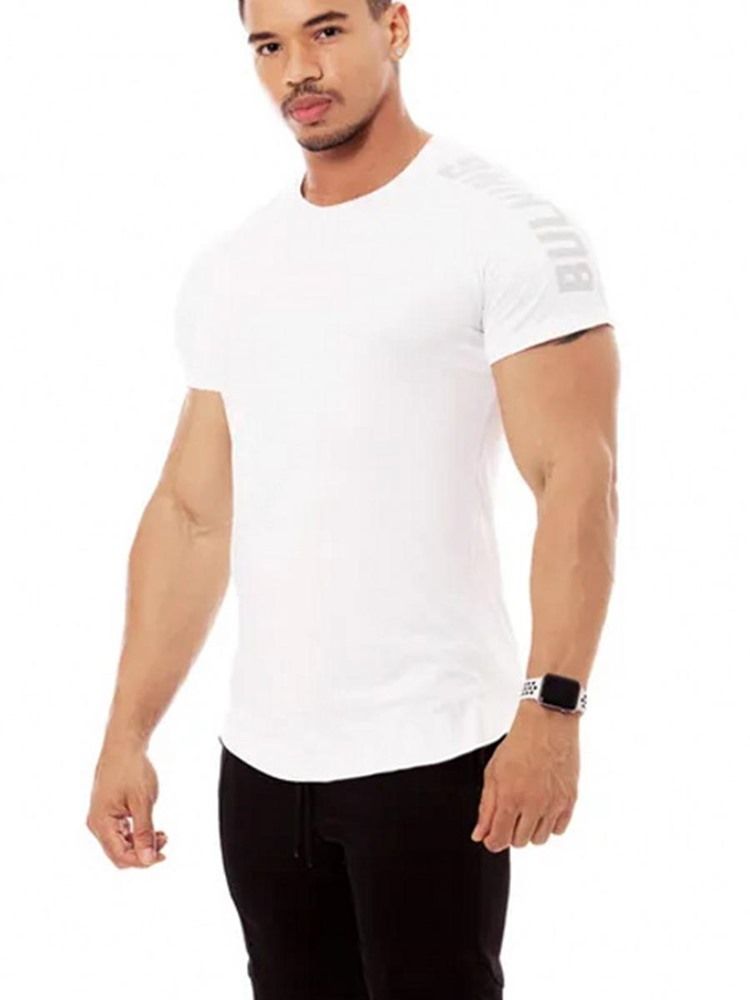 Miesten Hengittävä Nopeasti Kuivuva Pullover Gym -t-paita