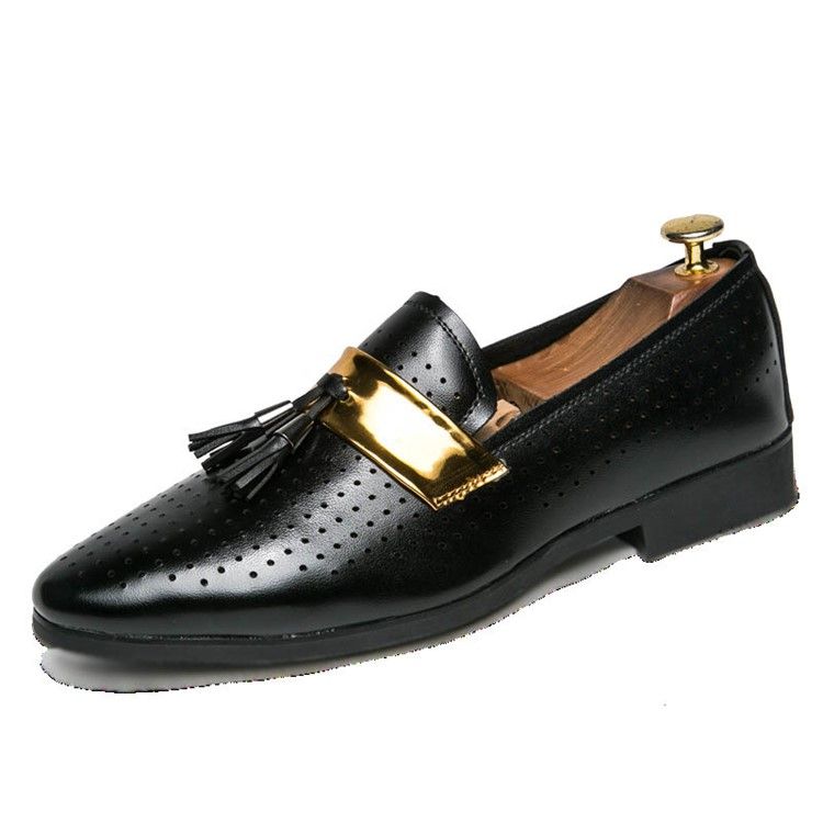 Hollow Fringe Colour Block Slip-on Miesten Oxfordit