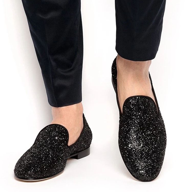 Paljetti Slip-on Matalat Päälliset Miesten Mekot