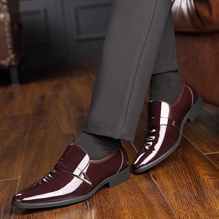 Pu-paljetti Slip-on Miesten Oxford-kengät