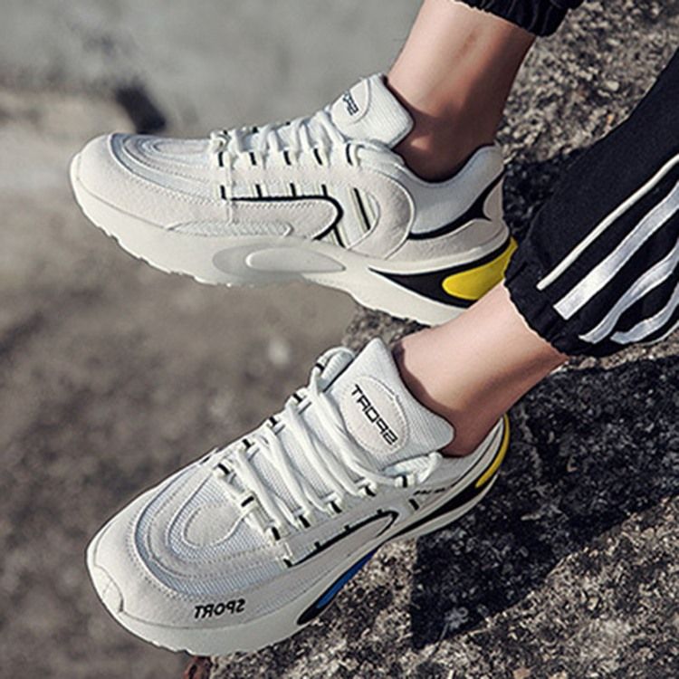 Color Block Lace-up Miesten Mesh-lenkkarit