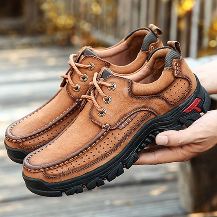 Lace-up Square Toe Miesten Vaelluskengät