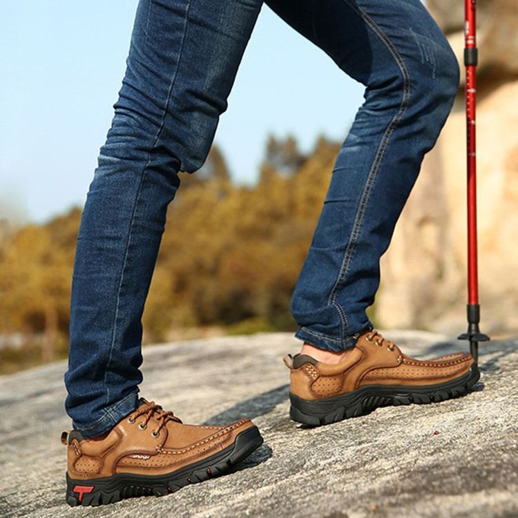 Lace-up Square Toe Miesten Vaelluskengät