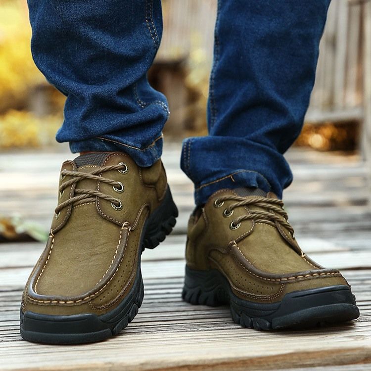 Lace-up Square Toe Miesten Vaelluskengät