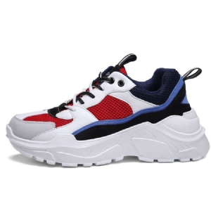 Mesh Color Block Round Toe Miesten Lenkkarit