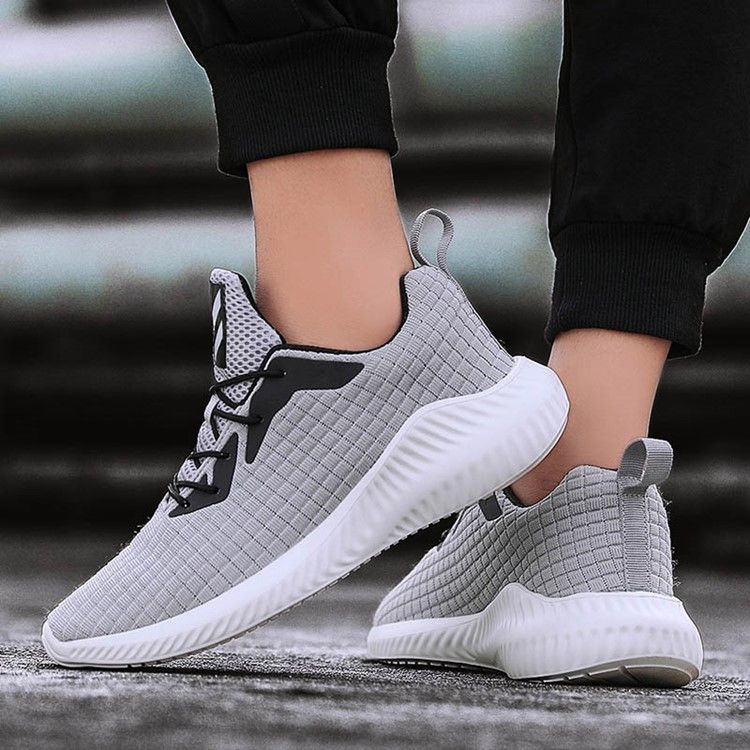 Plaid Mesh Lace-up Low-cut Ylä Miesten Lenkkarit