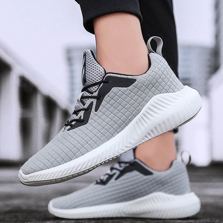 Plaid Mesh Lace-up Low-cut Ylä Miesten Lenkkarit