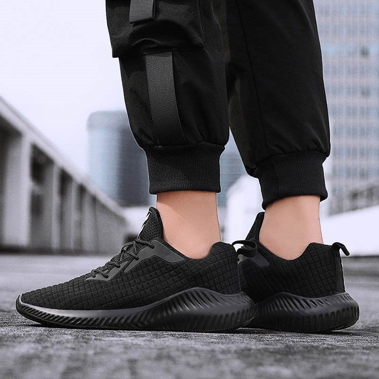 Plaid Mesh Lace-up Low-cut Ylä Miesten Lenkkarit