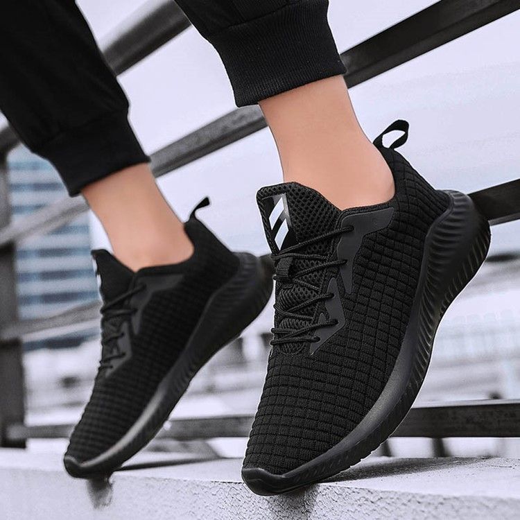 Plaid Mesh Lace-up Low-cut Ylä Miesten Lenkkarit