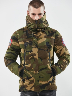 Camouflage Zipper Cotton Casual Slim Miesten Talvitakki
