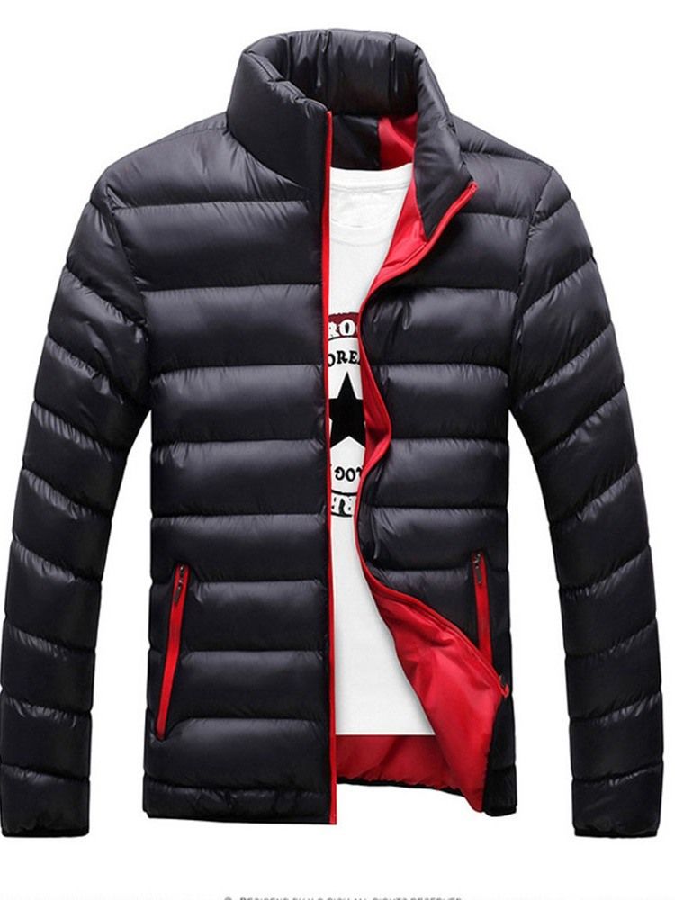 Collar Standard Zipper Casual Miesten Untuvatakki