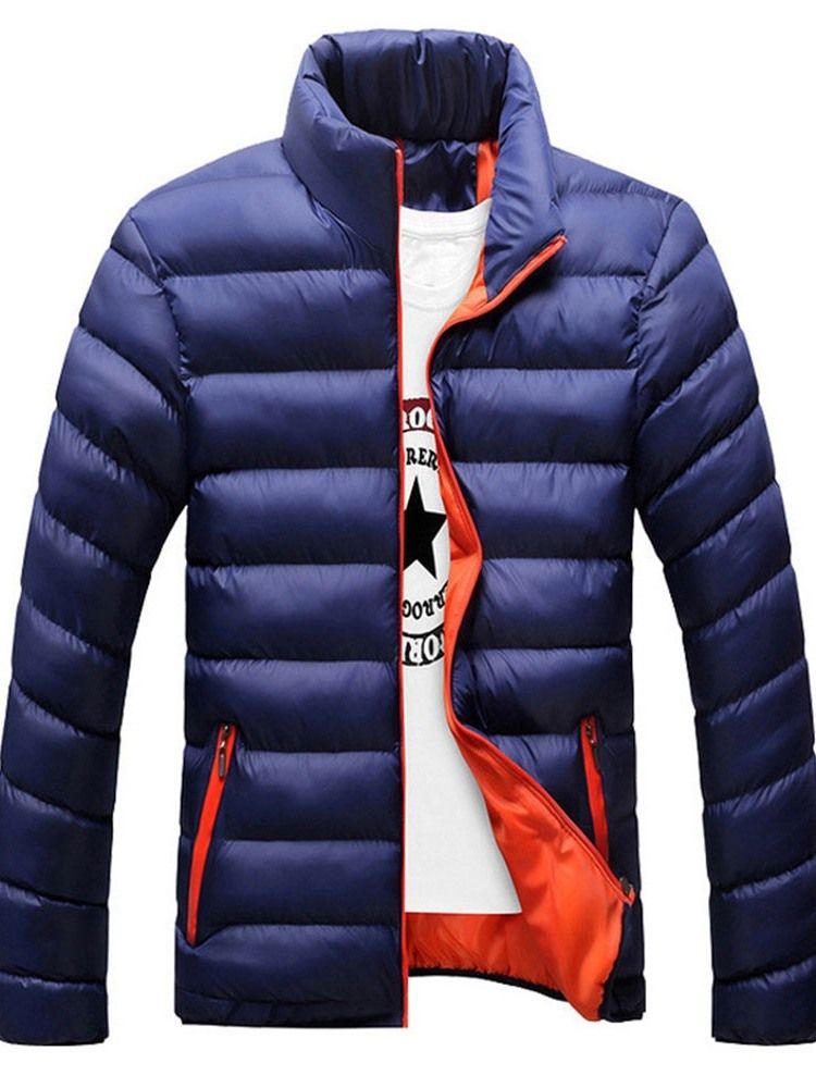 Collar Standard Zipper Casual Miesten Untuvatakki