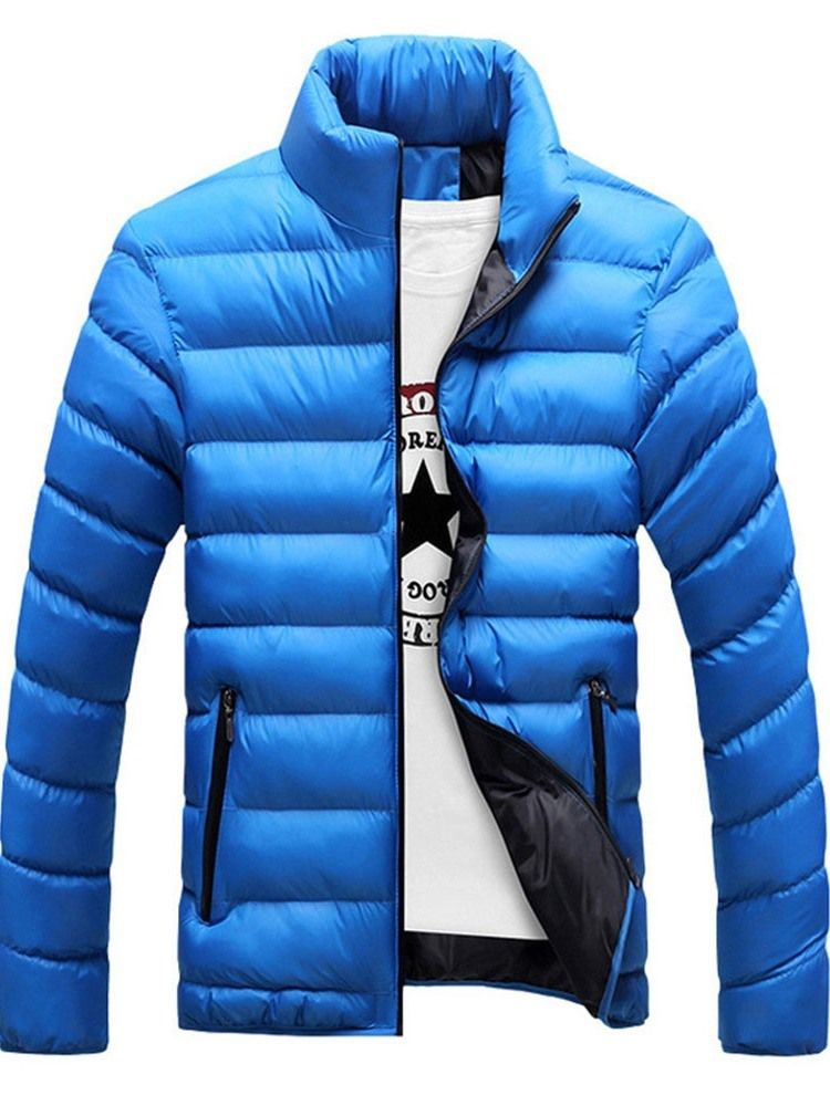 Collar Standard Zipper Casual Miesten Untuvatakki