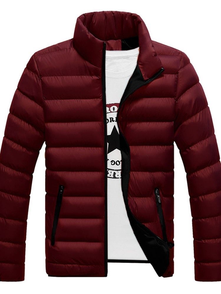 Collar Standard Zipper Casual Miesten Untuvatakki