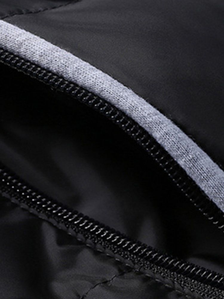 Hupullinen Värilohko Casual Slim Miesten Untuvatakki