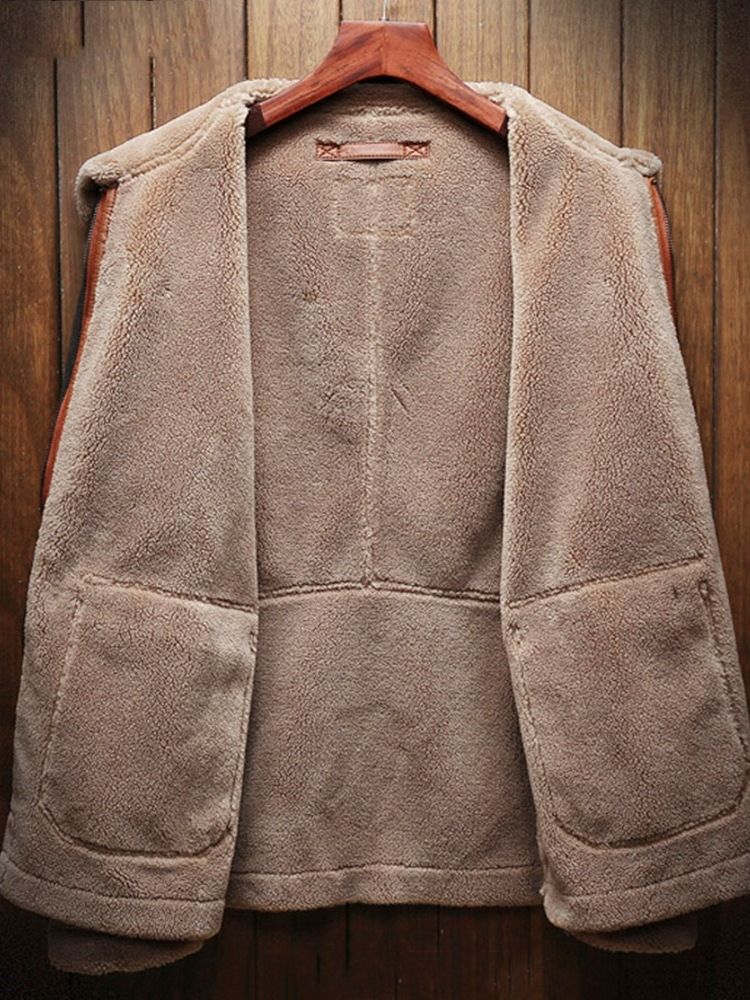 Käänteinen Paksu Patchwork Loose Fashion -takki