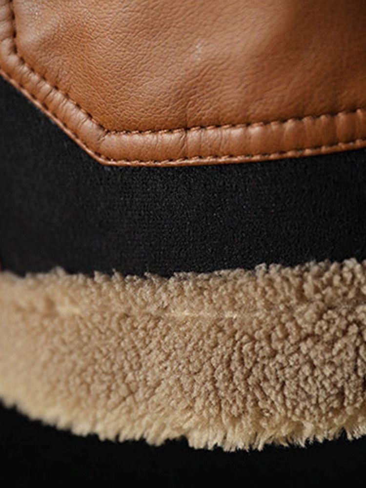 Käänteinen Paksu Patchwork Loose Fashion -takki