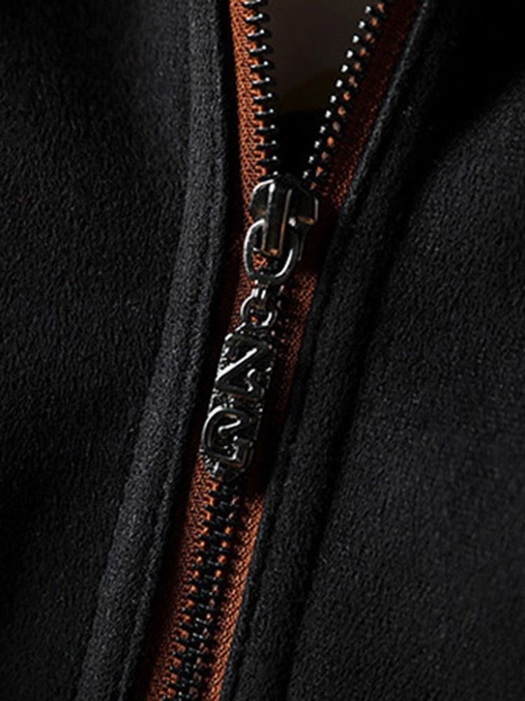 Käänteinen Paksu Patchwork Loose Fashion -takki