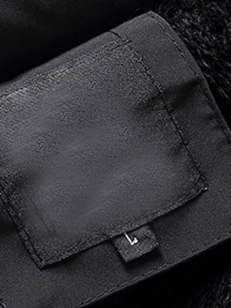 Miesten Hupullinen Väripatruuna Patchwork Zipper-untuvatakki