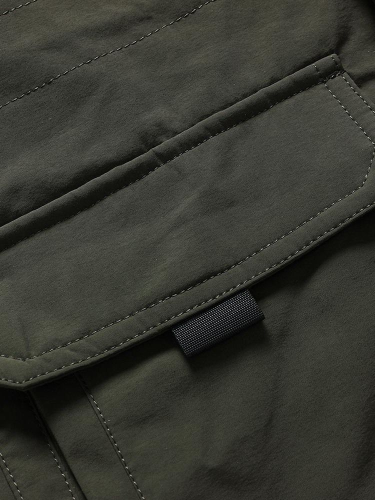 Patchwork Block Standard Zipper Casual Miesten Untuvatakki