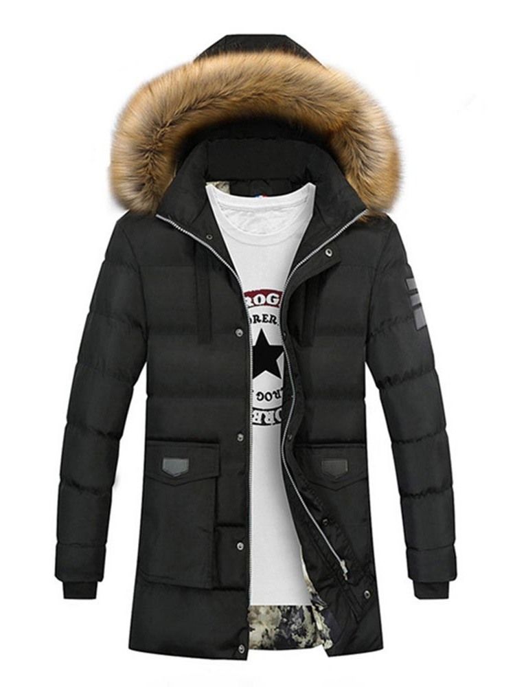 Patchwork Color Block Casual Zipper Miesten Untuvatakki