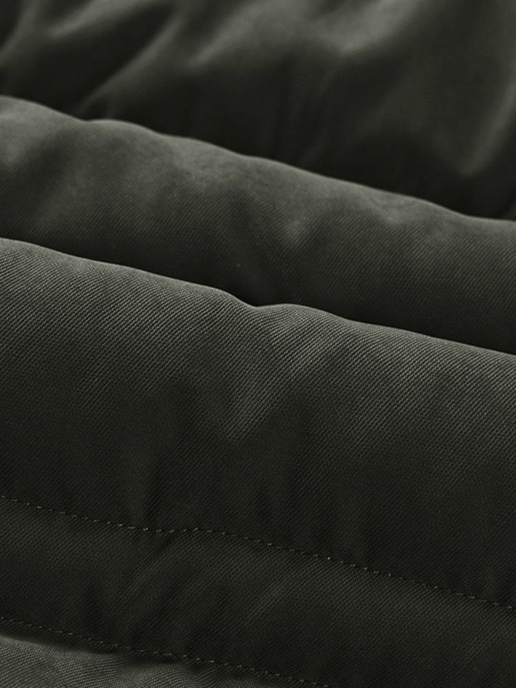 Tavallinen Keskipitkä Patchwork-rento Vetoketjullinen Miesten Untuvatakki