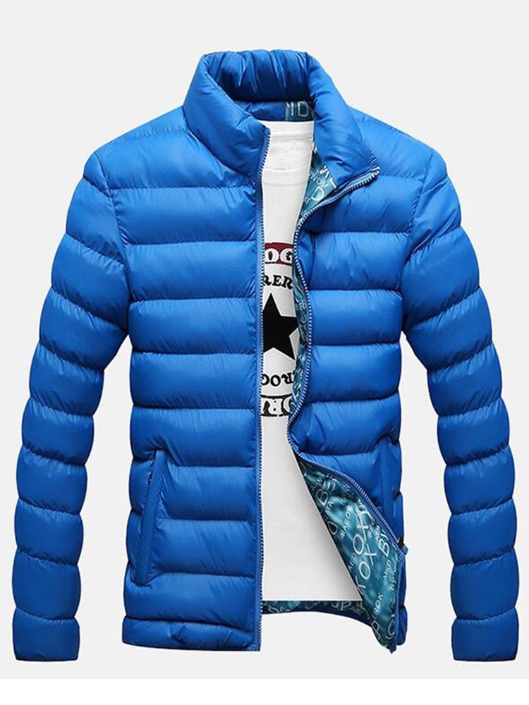 Thicken Stand Collar Zip Miesten Talvitakki