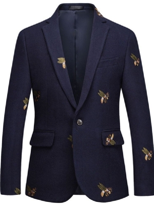 Button Slim Fashion Miesten Vapaa-ajan Bleiserit