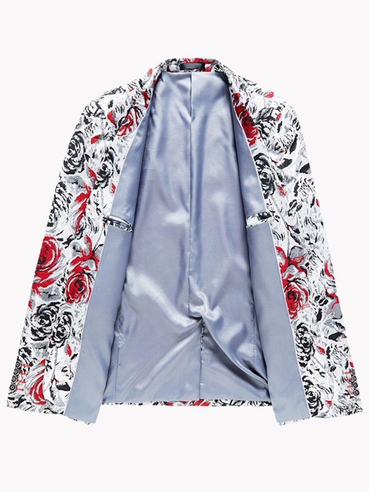 Käänteinen Pitkähihainen Slim Fit Jakcet Miesten Bleiseri