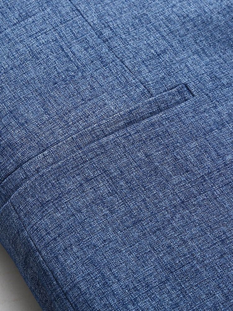 Kapea Patchwork-yksirivinen Miesten Bleiseri