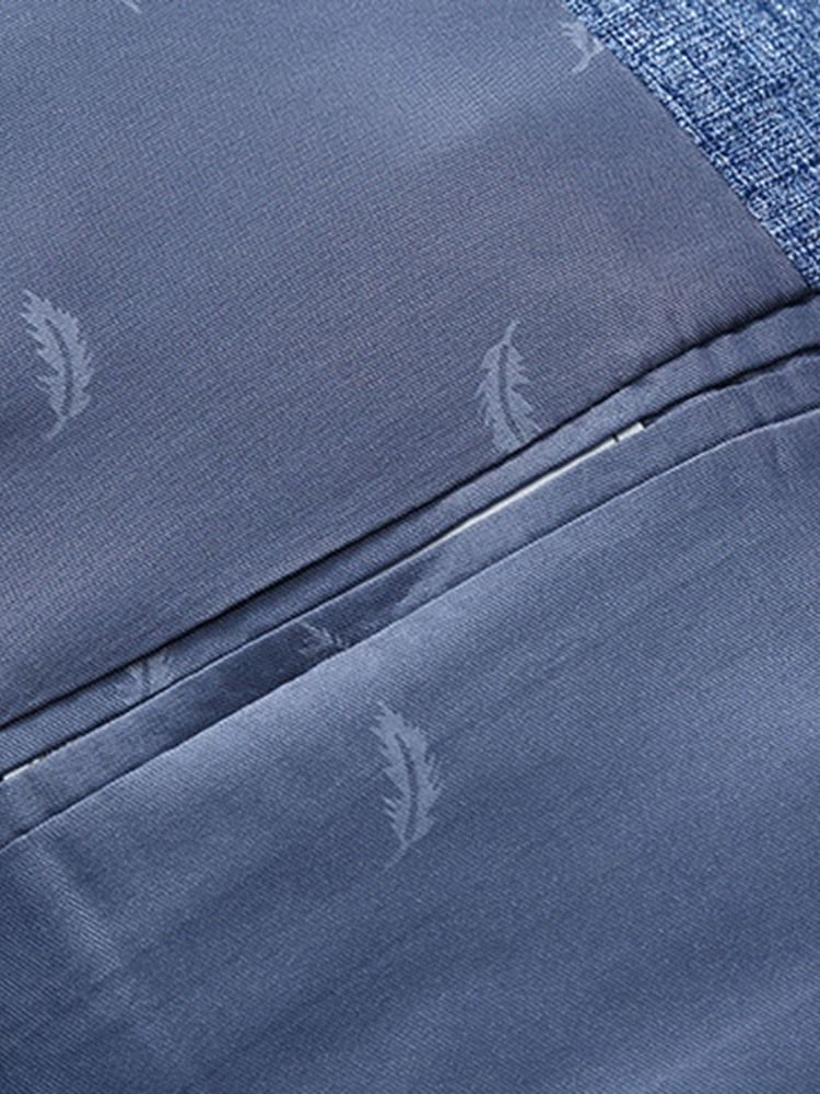 Kapea Patchwork-yksirivinen Miesten Bleiseri