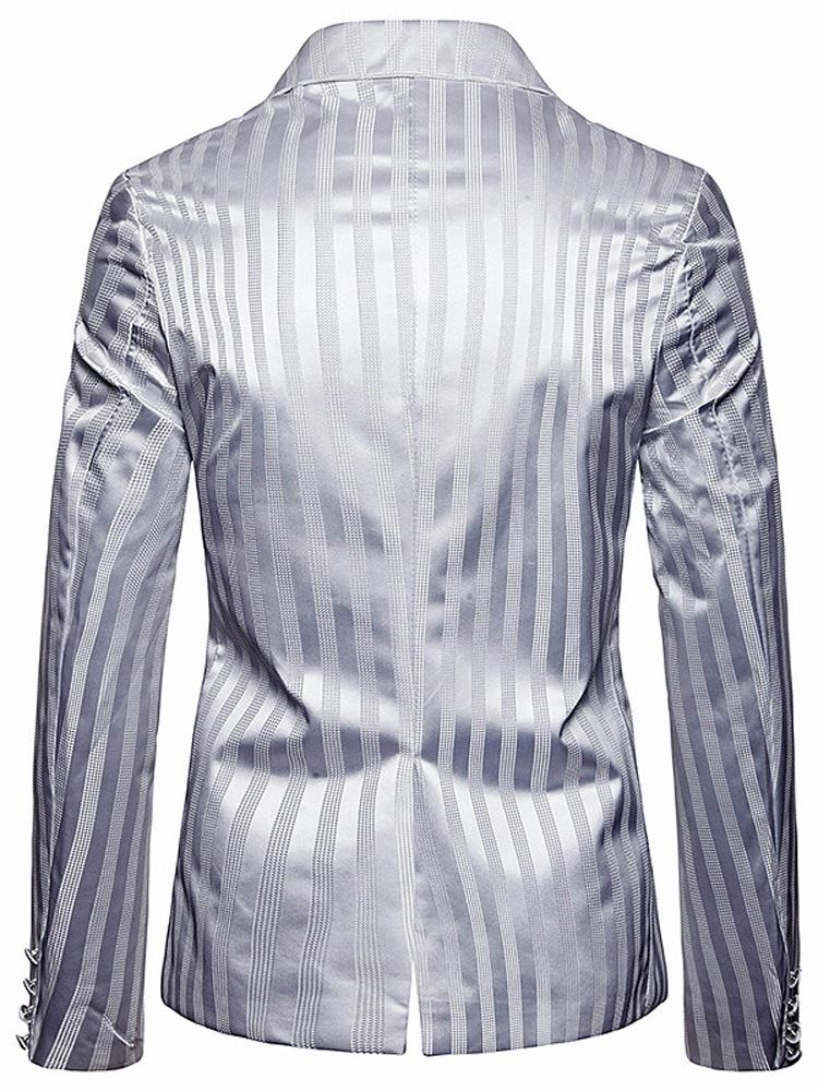 Stripe Button Single Breasted Miesten Vapaa-ajan Bleiseri