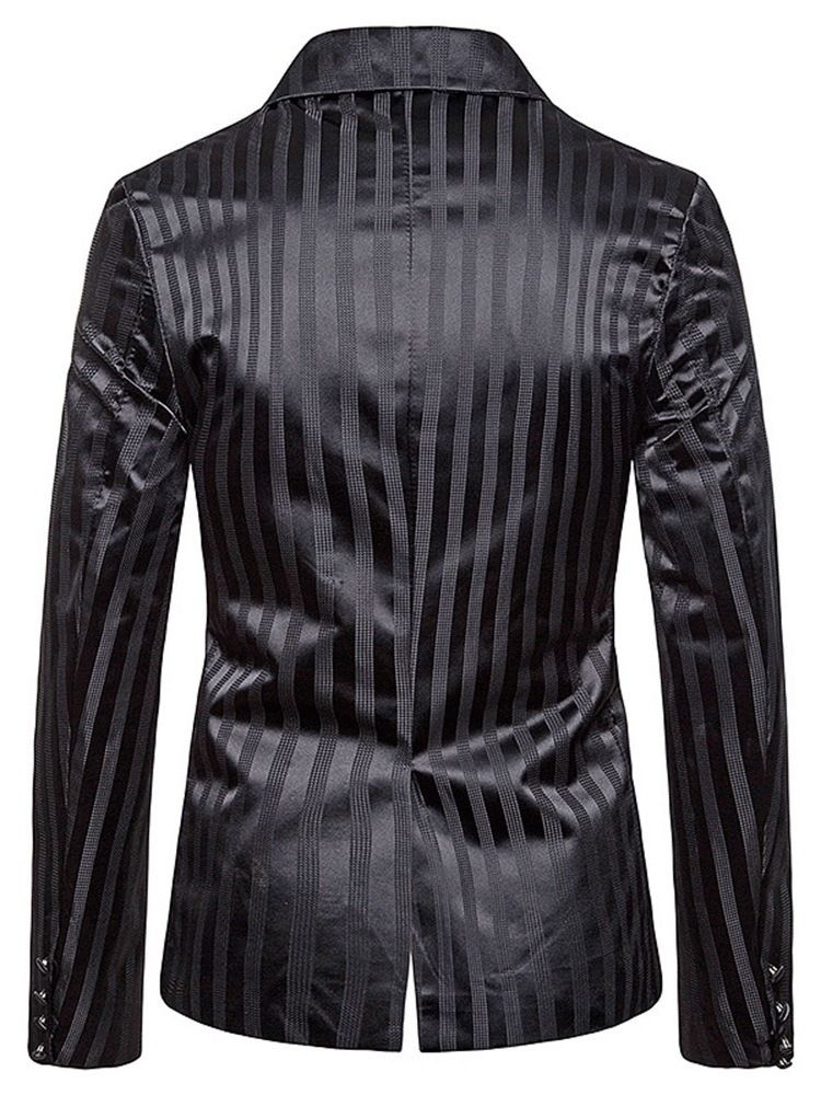 Stripe Button Single Breasted Miesten Vapaa-ajan Bleiseri