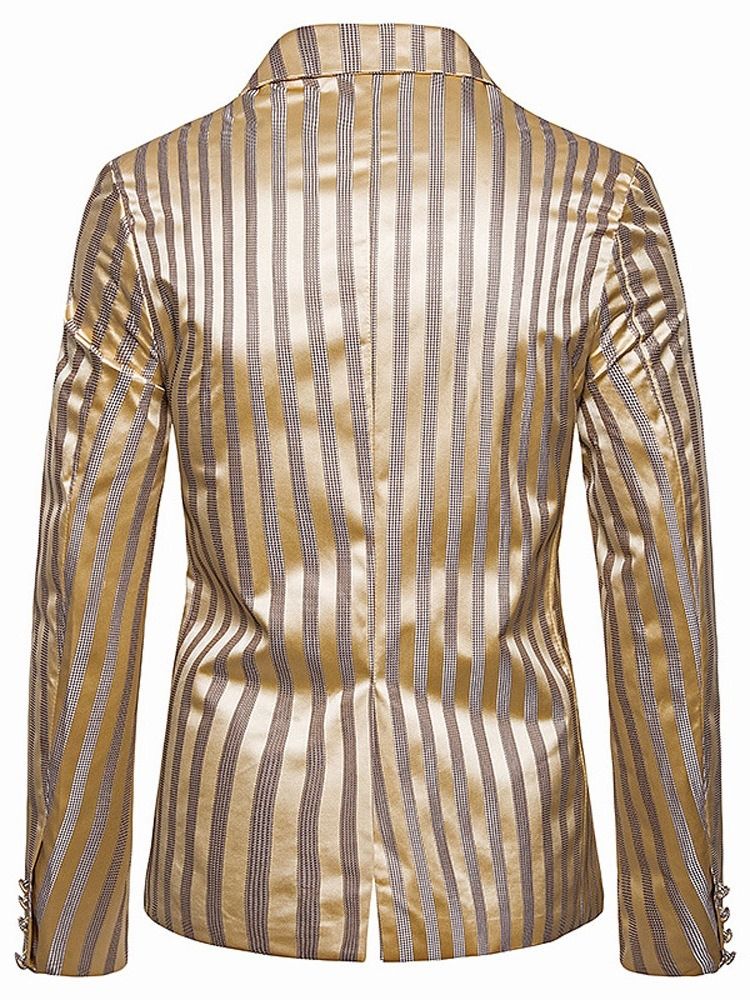 Stripe Button Single Breasted Miesten Vapaa-ajan Bleiseri