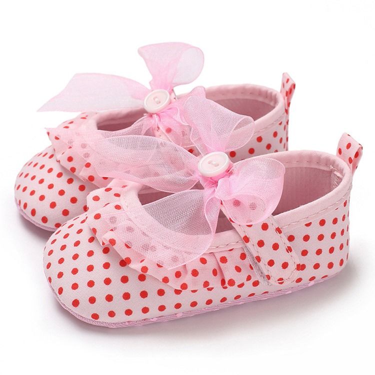 Polka Dot Velcro Taapero Kengät