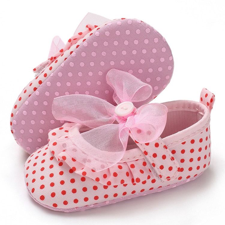 Polka Dot Velcro Taapero Kengät