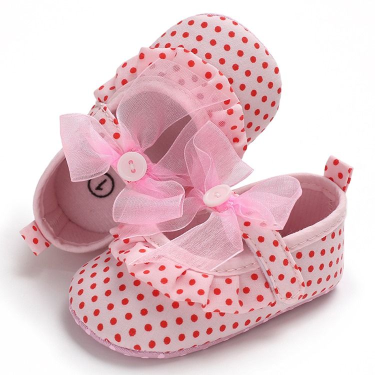 Polka Dot Velcro Taapero Kengät