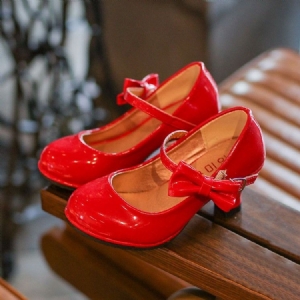 Pu Jousi Chunky Heel Lasten Kengät