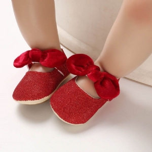 Puuvillaiset Bowknot-taapero Kengät