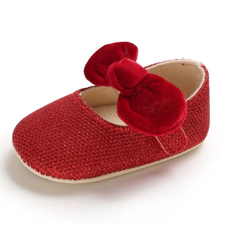 Puuvillaiset Bowknot-taapero Kengät
