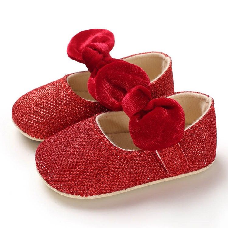 Puuvillaiset Bowknot-taapero Kengät