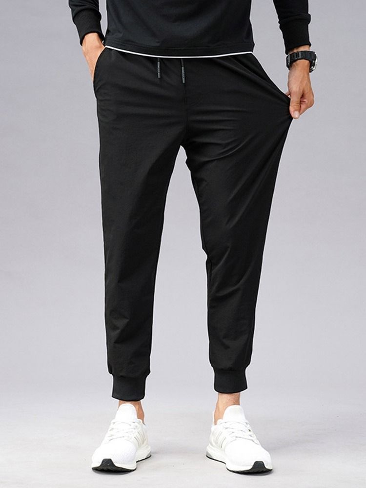 Harem Plain Low Waist Miesten Rento Housut