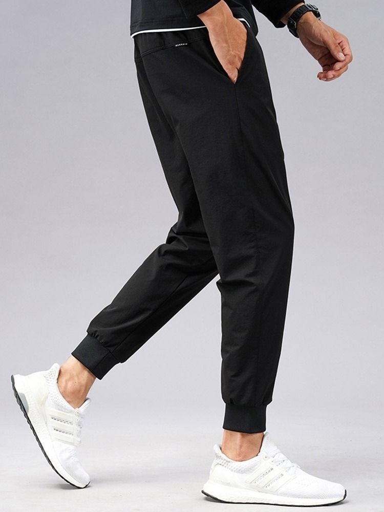 Harem Plain Low Waist Miesten Rento Housut