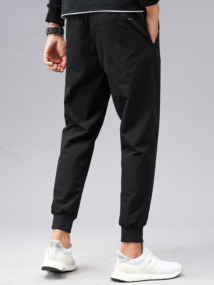 Harem Plain Low Waist Miesten Rento Housut