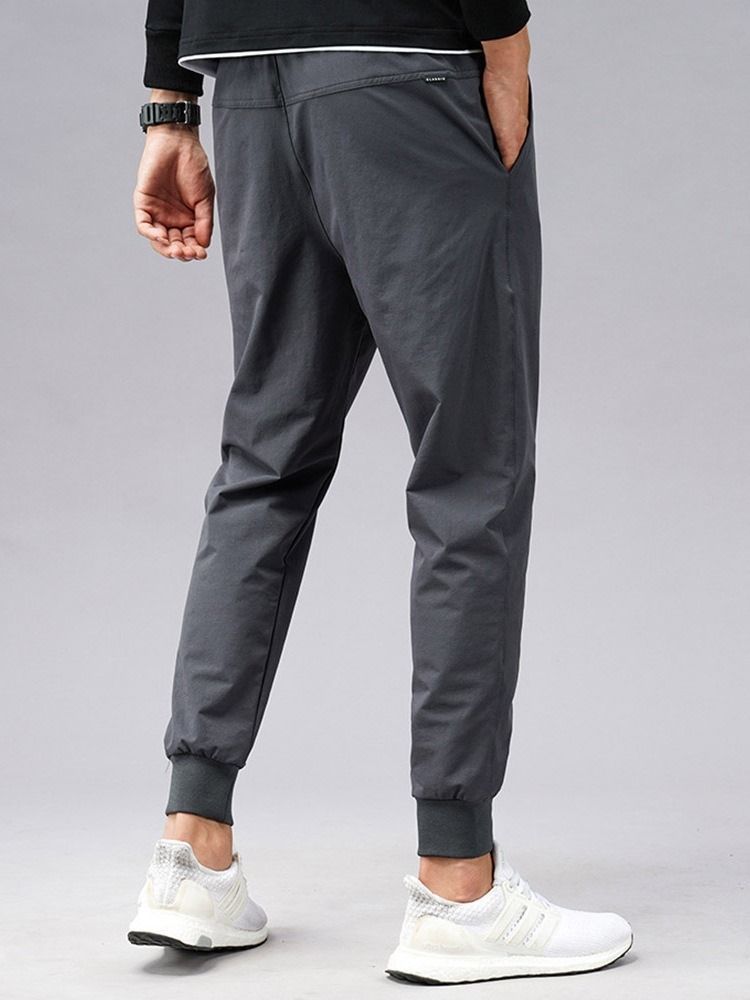 Harem Plain Low Waist Miesten Rento Housut