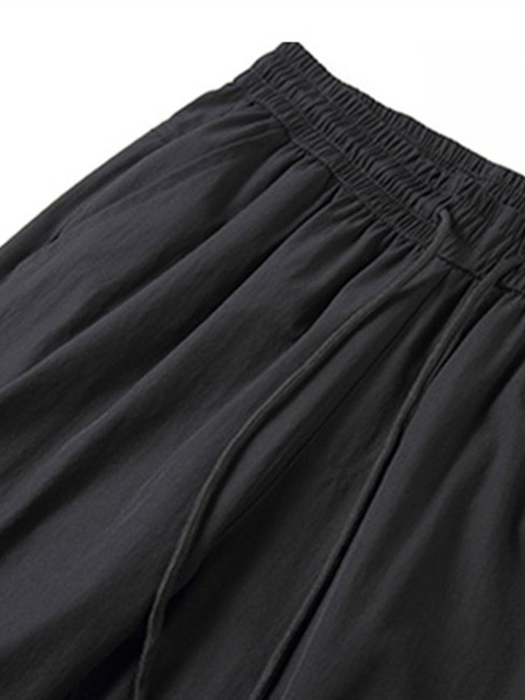 Harem Plain Low Waist Miesten Rento Housut