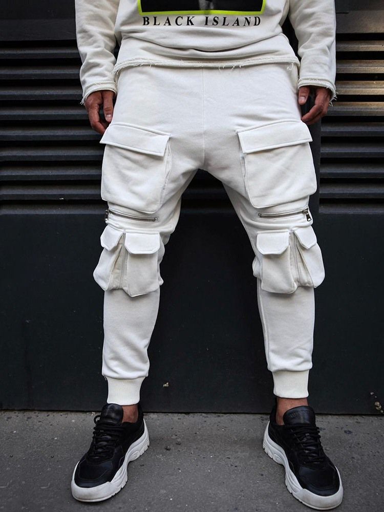 Kynähousut Pocket Plain Hip Hop Miesten Rento Housut