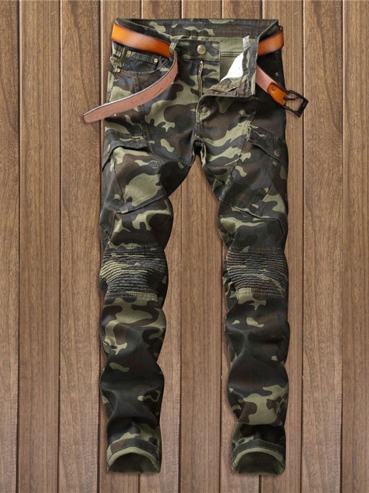 Miesten Print Camouflage Casual Four Seasons -rennot Housut